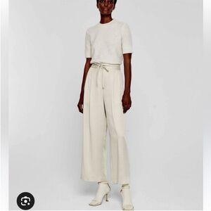 Club Monaco Beige Pants Signature Elasticated Trouser (Size Small)